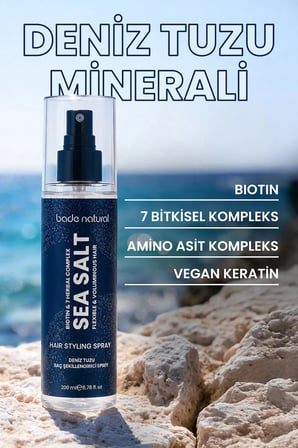 Bade Natural Deniz Tuzu Şekillendirici Saç Spreyi 200 ml