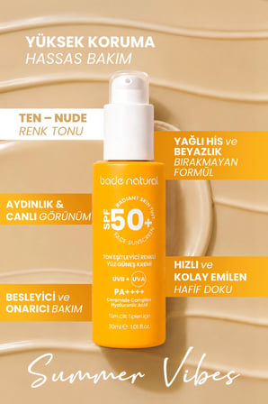 Spf 50+ Renkli Yüz Güneş Kremi 30 Ml