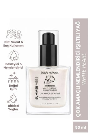 Bade Natural Işıltılı Çok Amaçlı Vücut Yağı White Pearl 50 ml