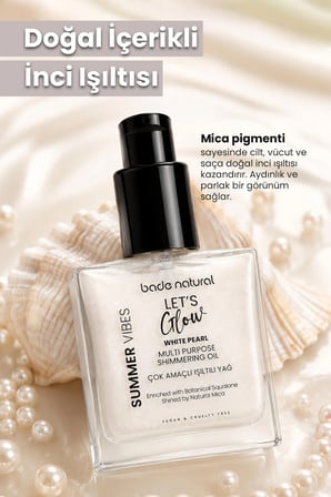 Bade Natural Işıltılı Çok Amaçlı Vücut Yağı White Pearl 50 ml