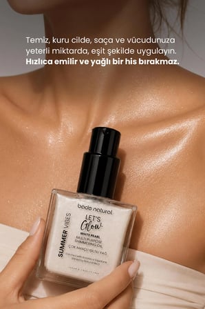 Bade Natural Işıltılı Çok Amaçlı Vücut Yağı White Pearl 50 ml
