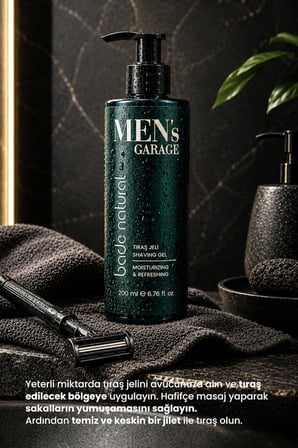 Bade Natural Men'S Garage Tıraş Jeli 200 Ml