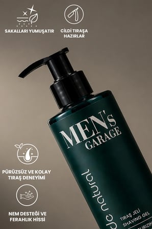 Bade Natural Men'S Garage Tıraş Jeli 200 Ml