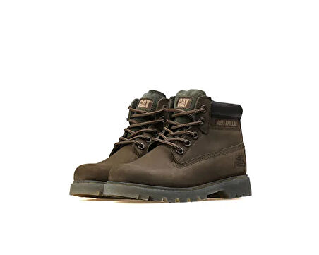 Cat Çocuk Botu 015F101069-Green-Nubuk Kahverengi Colorado Translucent Zip