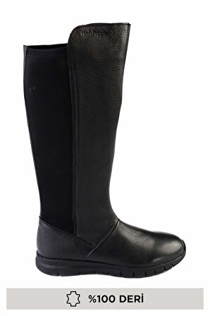 Black Leather Kadın Çizme G0897176003