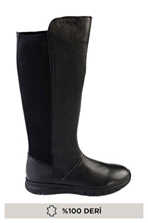 Black Leather Kadın Çizme G0897176003