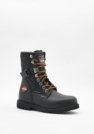 Harley-Davidson New Worker Zıp Çocuk Siyah Deri Bot