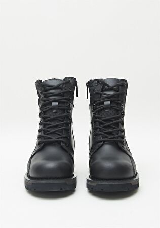 Black Hakiki Deri Kadın Bot & Bootie HD1777064803