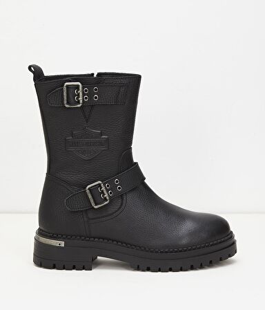 Black Hakiki Deri Kadın Bot & Bootie HD0777002203