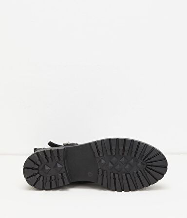 Black Hakiki Deri Kadın Bot & Bootie HD0777002203