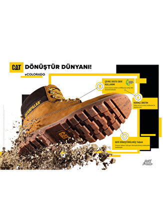 Caterpillar Deri Kahve Kadın Bot E COLORADO