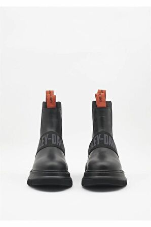 Black Hakiki Deri Erkek Bot & Bootie Polperro