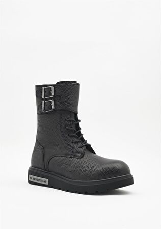 Harley Davidson Black Hakiki Deri Kadın Bot & Bootie HD0777063603