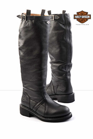 Black Hakiki Deri Kadın Bot & Bootie HD0777163203