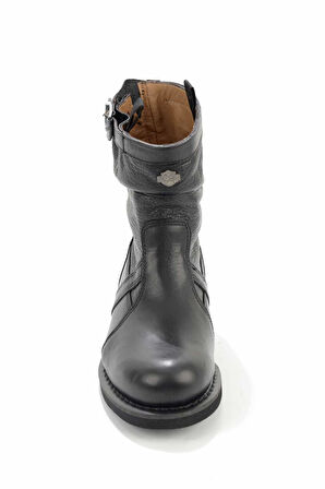 Black Hakiki Deri Kadın Bot & Bootie HD0777063403