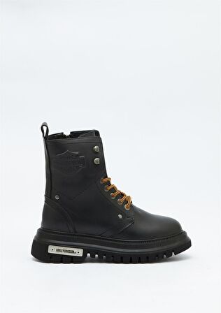 Black Hakiki Deri Kadın Bot & Bootie HD0777002903