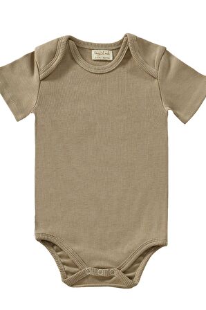 BUDDY BEARS Organik Kısa Kollu Bodysuitler– 3 Adet | Organik Çıtçıtlı Zıbın Body