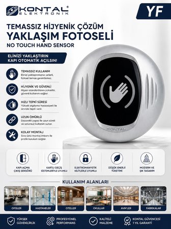 Kontal Elektronik YF Temassız El Sensörü (Yaklaşım Fotoseli) No Touch Hand Sensor Otomatik Kapı Buto