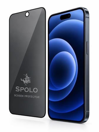 SPOLO iPhone 17 Hayalet Ekran Koruyucu Gizlilik Camı Yan Görüş Önleyici Ekran Koruma