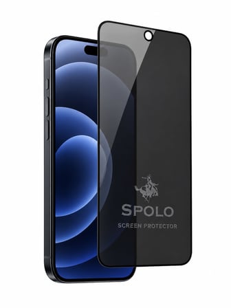 SPOLO iPhone 17 Hayalet Ekran Koruyucu Gizlilik Camı Yan Görüş Önleyici Ekran Koruma