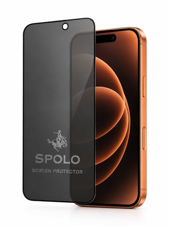 SPOLO iPhone 17 Pro Hayalet Ekran Koruyucu Gizlilik Camı Yan Görüş Önleyici