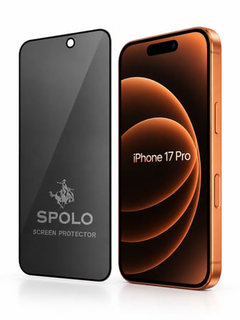 SPOLO iPhone 17 Pro Hayalet Ekran Koruyucu Gizlilik Camı Yan Görüş Önleyici