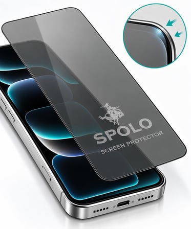 SPOLO iPhone 17 Ekran Koruyucu Large Arc 500CC Full HD Oval Kenarlı Darbe ve Çizilme Koruyucu Cam