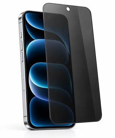 SPOLO iPhone 17 Hayalet Ekran Koruyucu 500CC Full HD Large Arc Gizlilik Camı Darbe ve Çizilme Koruyu