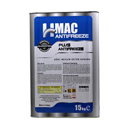 H-Mac Antifriz -40 Derece 15 Kg Uzun Ömürlü Pas Önleyici