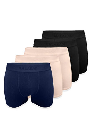 Erkek Siyah 5 Li Paket Milan Modal Boxer Mb14