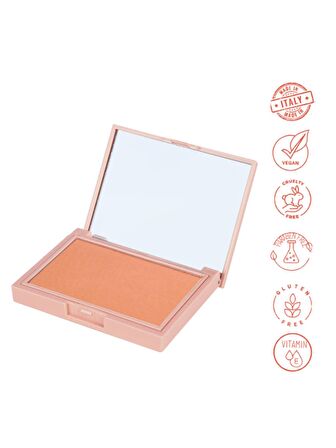 Dora Joy Mat Toz Allık 02 Juicy Peach Powder Blush Vegan E Vitaminli