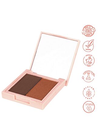 Dora Joy İkili Göz Farı 01 Go Brown Duo Eyeshadow Vegan E Vitaminli