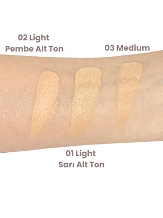 Dora Joy Pata Krem 01 Light Sarı Alt Ton Krem Formda Yüksek Kapatıcı Fondöten & Concealer