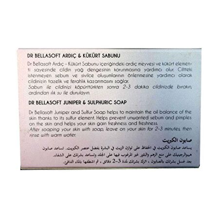 Dr.Bellasoft Katkısız Doğal Ardıç Kükürt Saf Sabunu 130Gr Yağlı