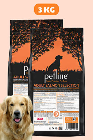 Petline Sensitive Skin & Coat  Deri ve Tüy Sağlığı İçin Somonlu Yetişkin Kuru Köpek Maması 6Kg (2x3Kg)