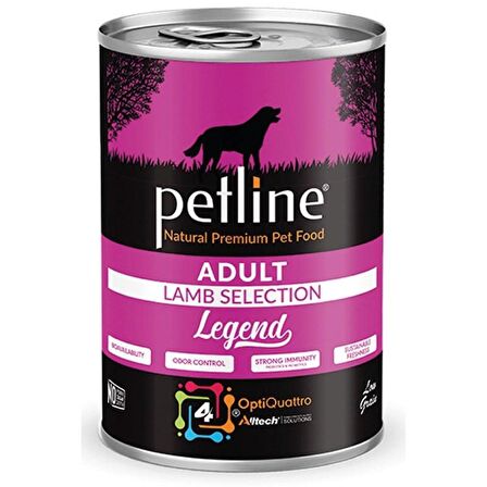 Petline Super Premium Yetişkin Köpek Konservesi Kuzu etli Ve Prinçli Pate 400 Gr (Legend)