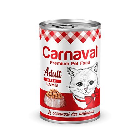 Carnaval Premium Yetişkin Kedi Konservesi Kuzu Etli 400 Gr