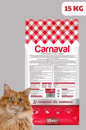 Carnaval Premium Yetişkin Kedi Maması Kuzu Etli 15 Kg 