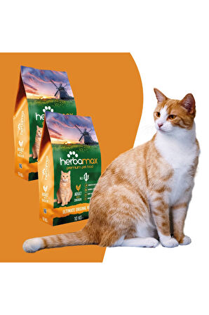 Kaliteli Yetişkin Kedi Maması Tavuk Etli 2x10 Kg İkili Paket Ekonomik Yüksek Enerjili