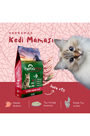 Kedi Maması Kuzu etli 10 kg