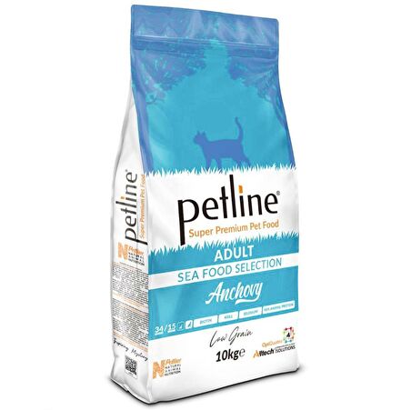 Petline Sea Food Selection Anchovy Hamsili Düşük Tahıllı Yetişkin Kedi Maması 10 Kg