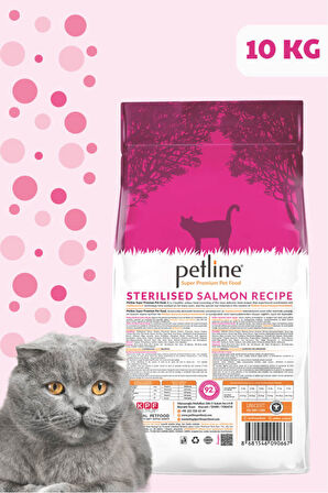 Özel Geliştirilmiş Kaliteli Somonlu Kısırlaştırılmış Kedi Maması 10 Kg