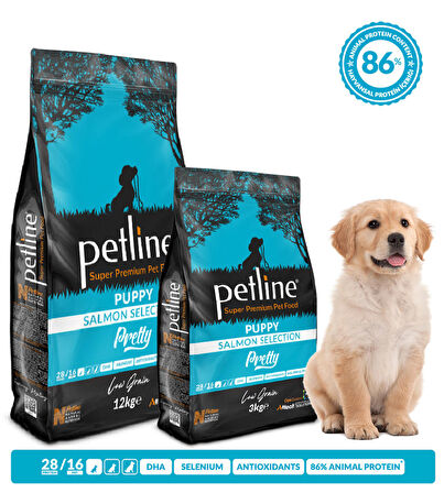 Petline S. P. Yavru Köpek Maması Somon Balıklı 12 Kg (Pretty)