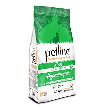 Petline Super Premium Yetişkin Kedi Maması Kuzu Etli 1.5 Kg Hipoalerjenik (Hypoallergenic)