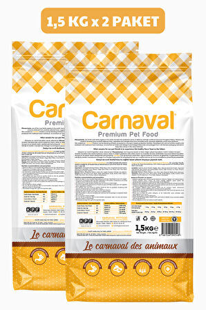 Carnaval Tavuklu Yetişkin Kedi Maması 3Kg (2x1.5Kg) 