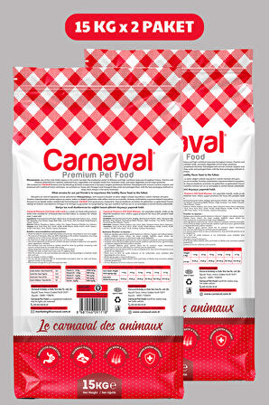 Carnaval Kuzu Etli Yetişkin Kedi Maması 30Kg (2x15Kg)