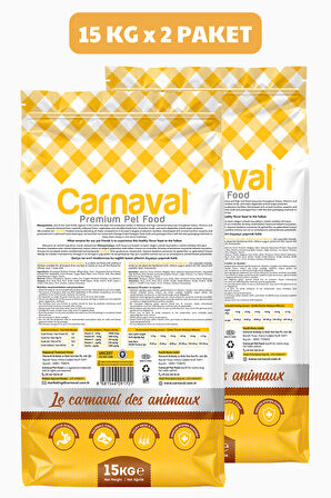 Carnaval Tavuklu Yetişkin Kedi Maması 30Kg (2x15Kg) 