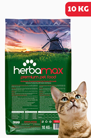 HerbaMax Kuzu Etli ve Pirinçli Yetişkin Kedi Maması 20Kg (2x10Kg)