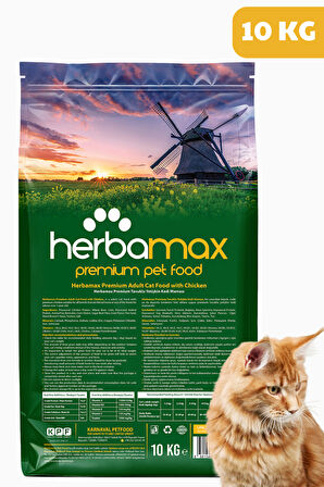 HerbaMax Tavuklu ve Pirinçli Yetişkin Kedi Maması 20Kg (2x10Kg)