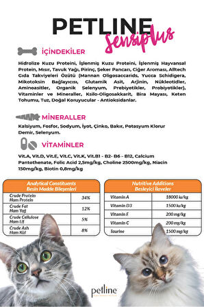 Petline Sterilised Kısırlaştırılmış Somonlu Yetişkin Kedi Maması 3Kg (2x1.5Kg)